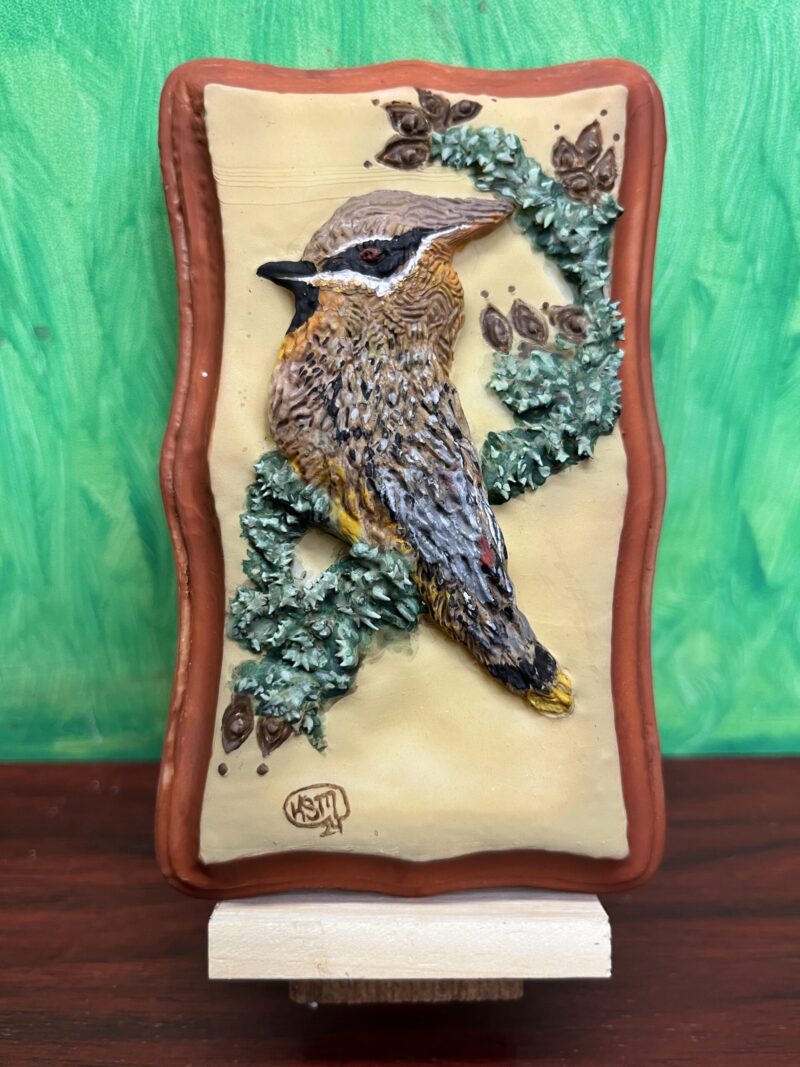Holiday WaxWing Plaque 3X5