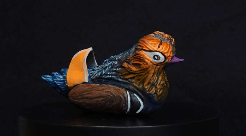 Yomei Mandarine Duck Painted