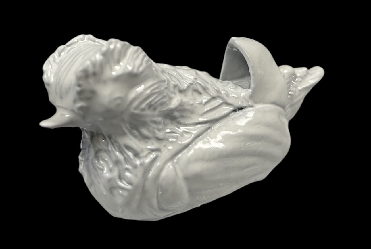 Mandarin Duck Unpainted sculpture left